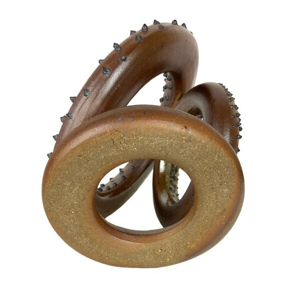 Octopus Tentacle-Style Raku Pottery Sculpture Spiked Texture Jellyfish Signature - Picture 3 of 6